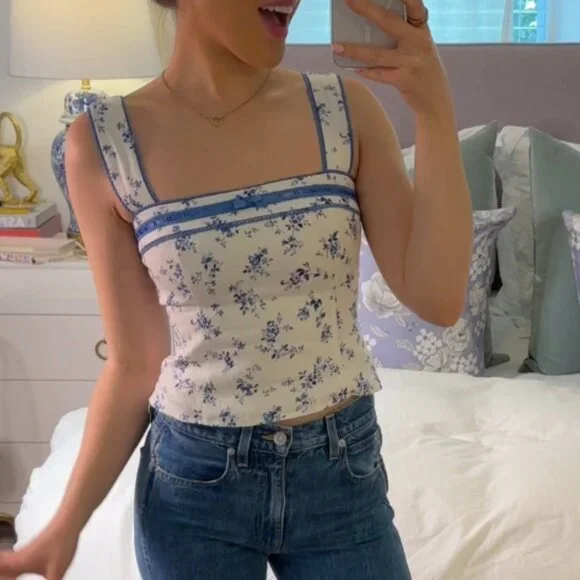 Reformation Tops Nwt Reformation Eloise Linen Top Sz4 Orlaya